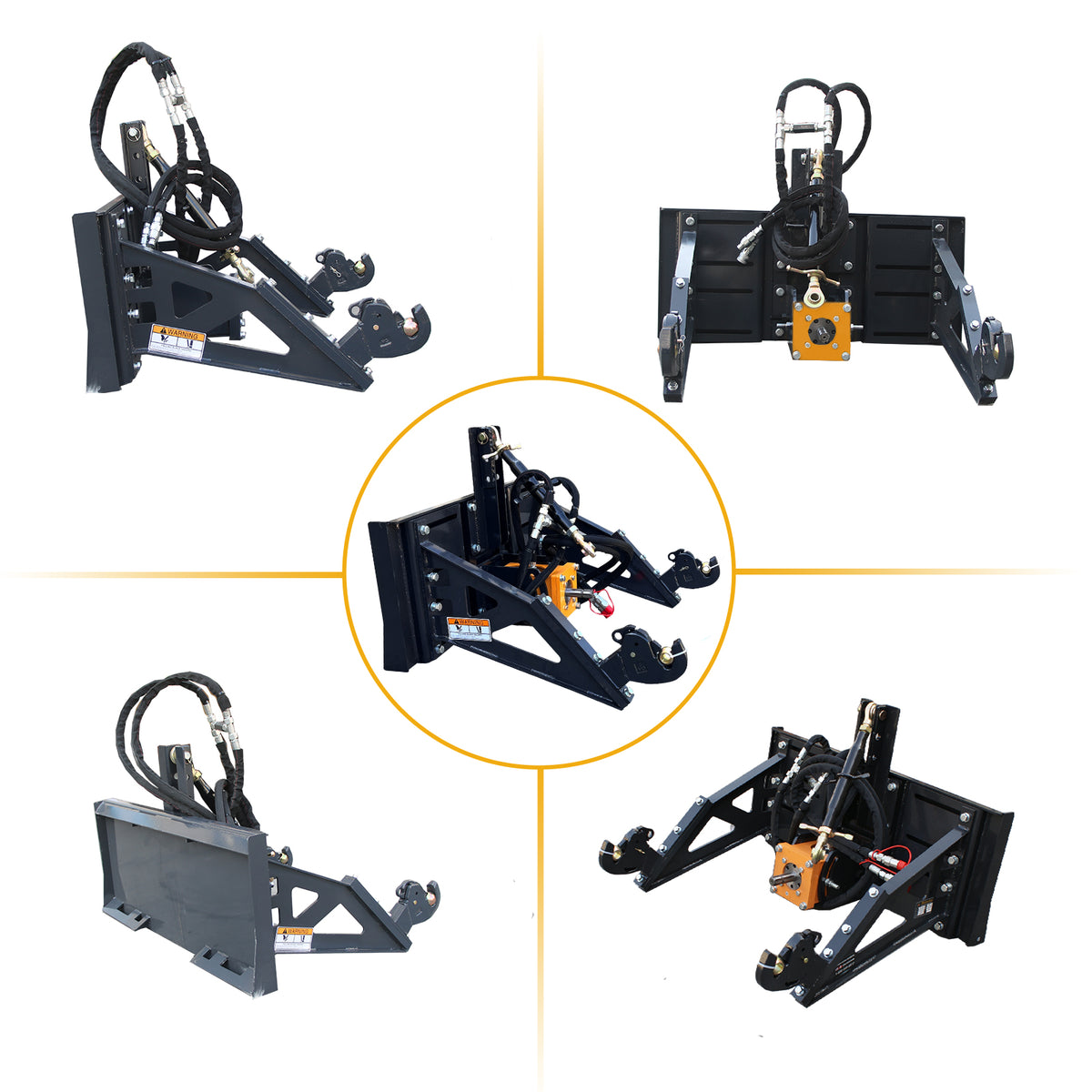 skid steer hydraulic 3-point hitch system detailed images from all directions
