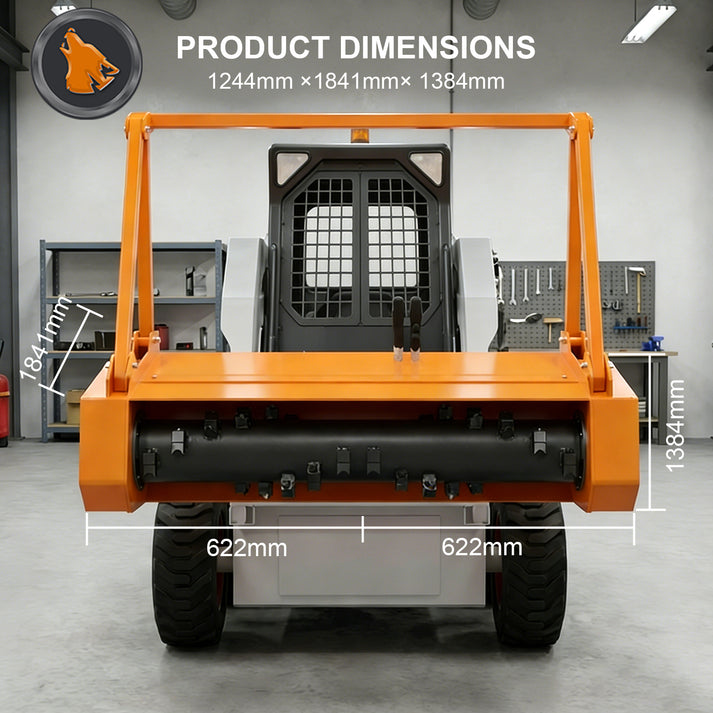 skid steer drum size
