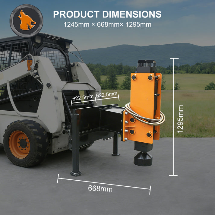 skid steer post driver size