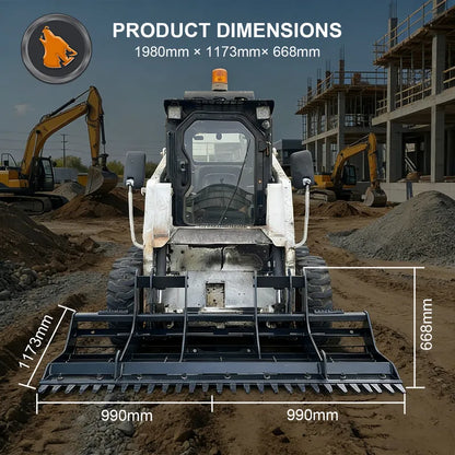 skid steer land leveler size picture