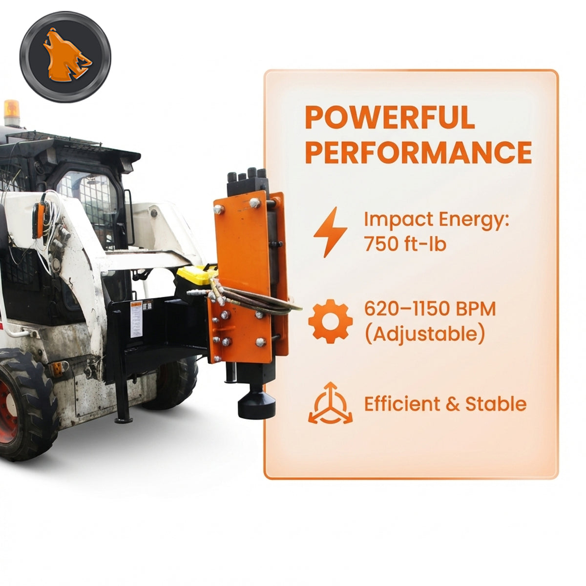 skid steer post driver details