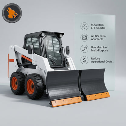 skid steer v-snow blade features
