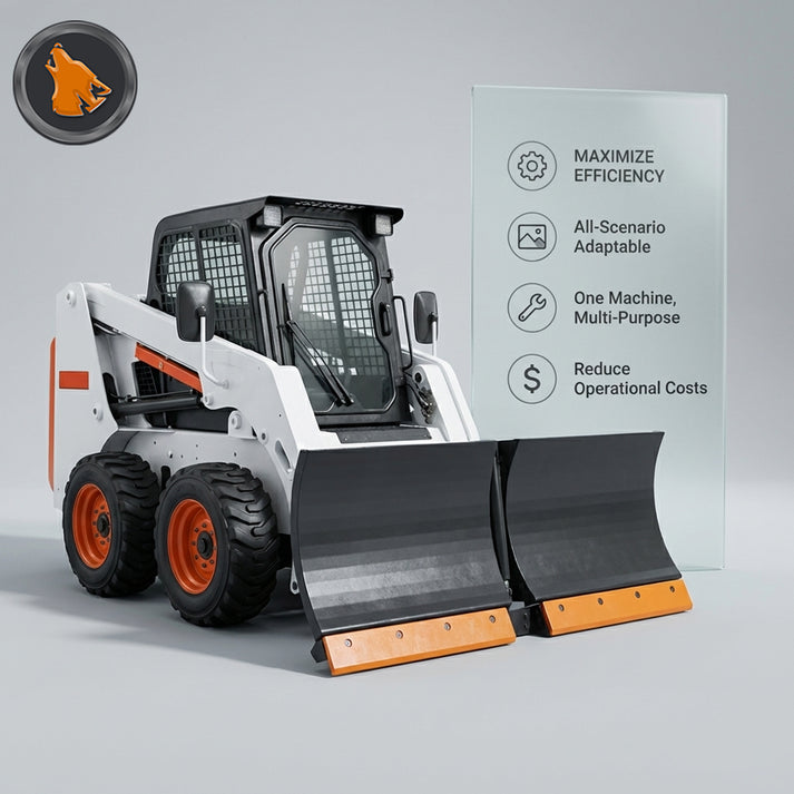 skid steer v-snow blade features