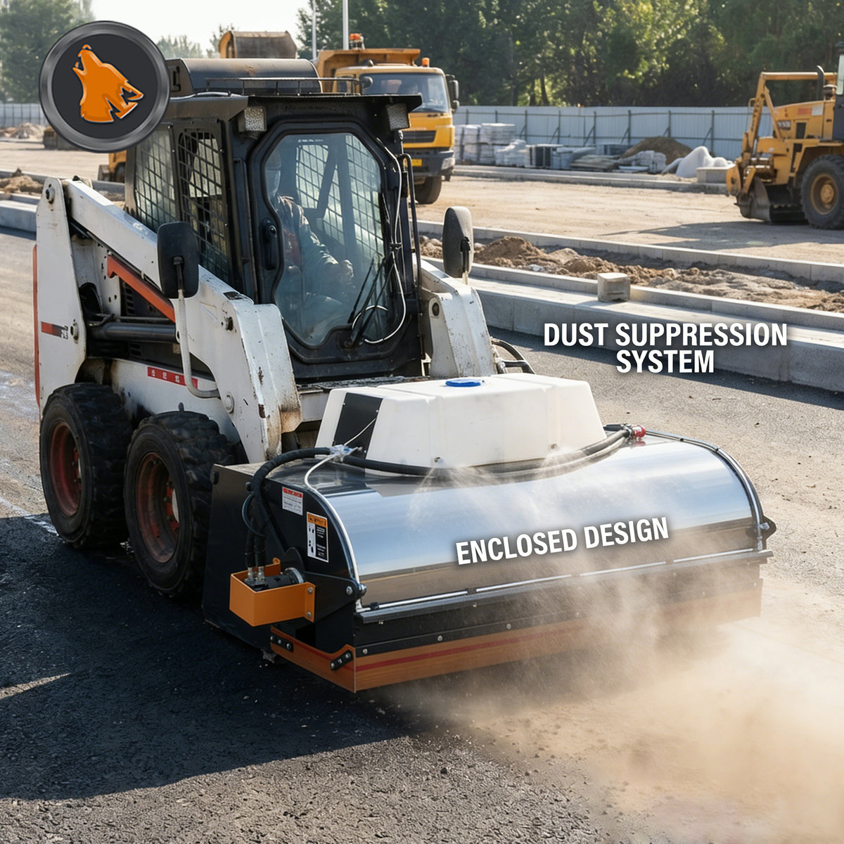 Box Broom Sweeper (90 liter water tank) action diagram
