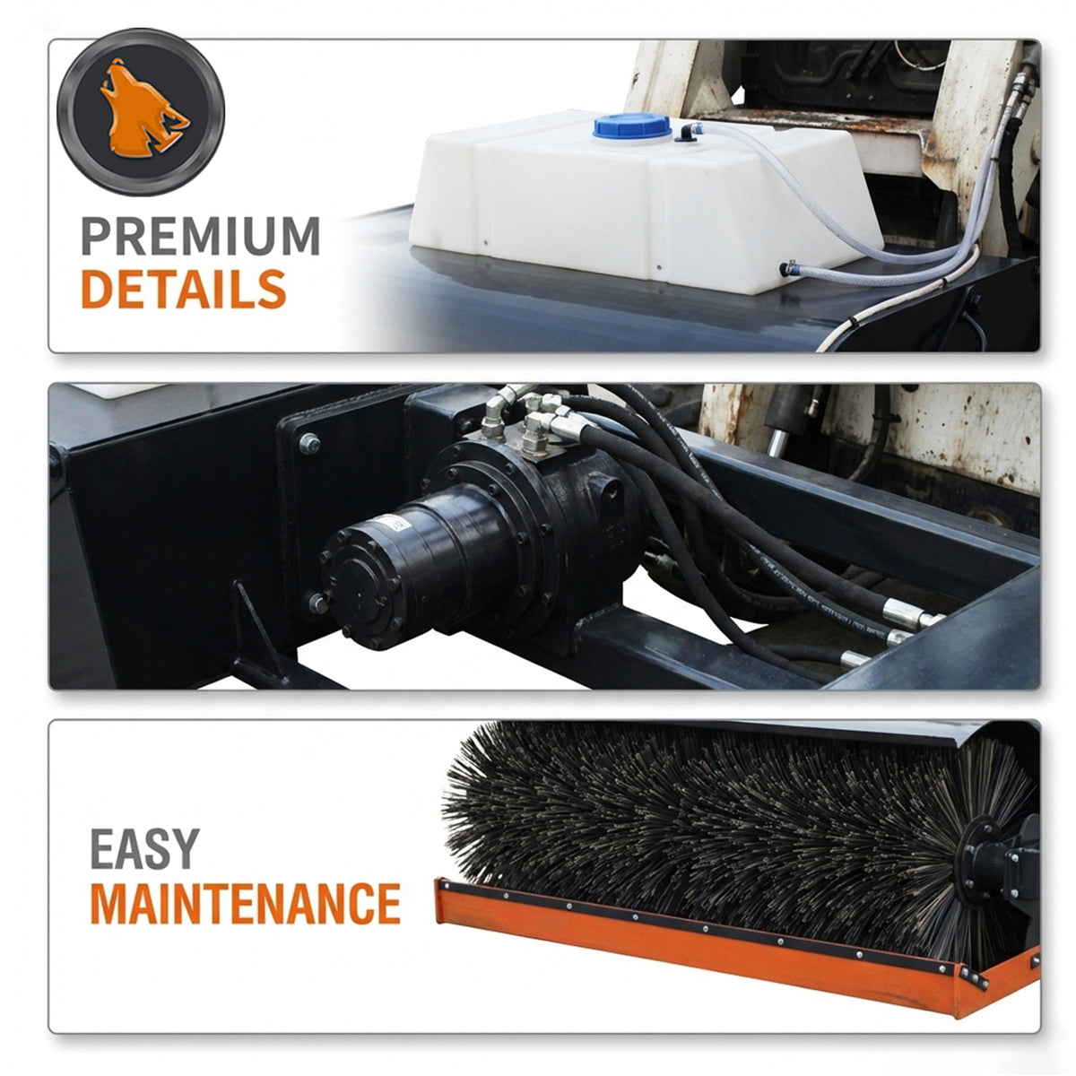 Box Broom Sweeper (90 liter water tank) detail diagram