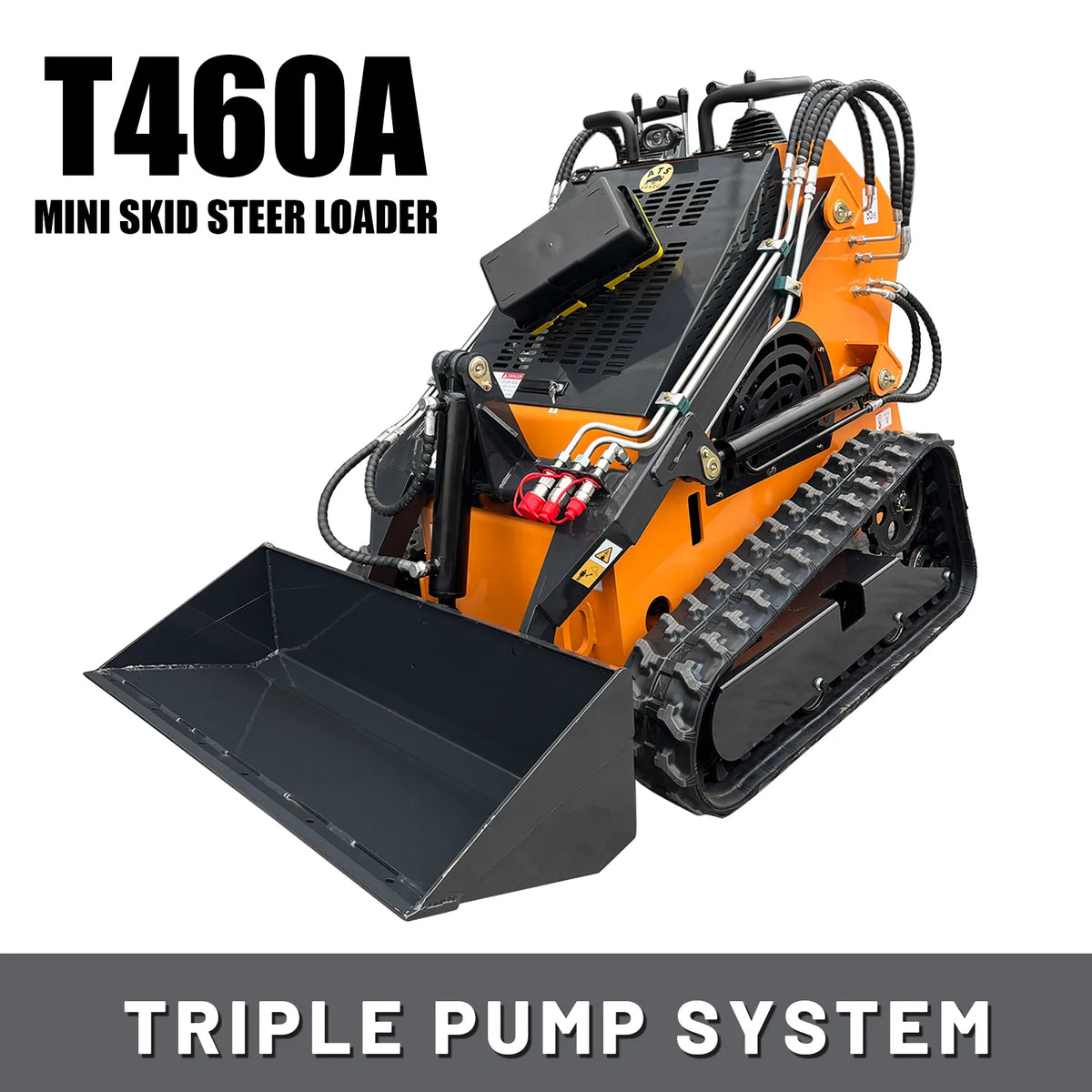 Triple Pump Mini Skid Steer Loader ATS POWER T460A