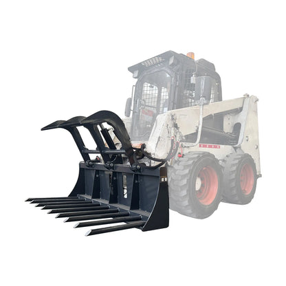 skid_steer_compact tractor manure fork grapple_side view