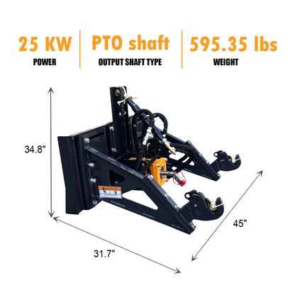 skid steer hydraulic 3-point hitch system size