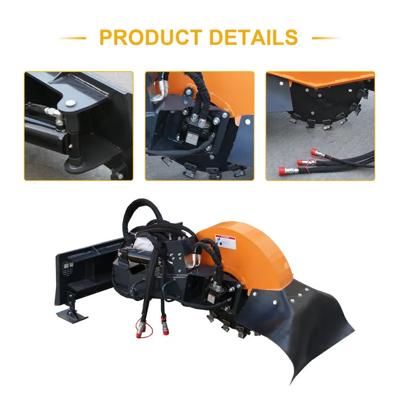 skid steer stump grinder details drawing