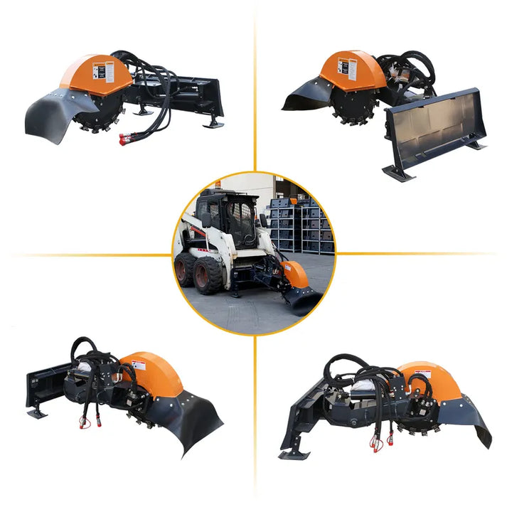 skid steer stump grinder overall view