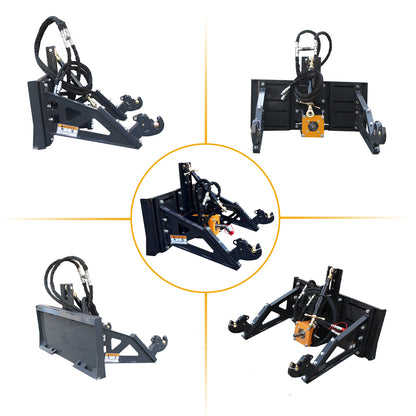 skid steer hydraulic 3-point hitch system detailed images from all directions