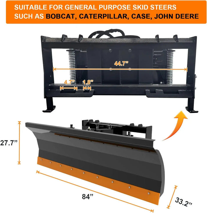skid steer 84''dozer blade size