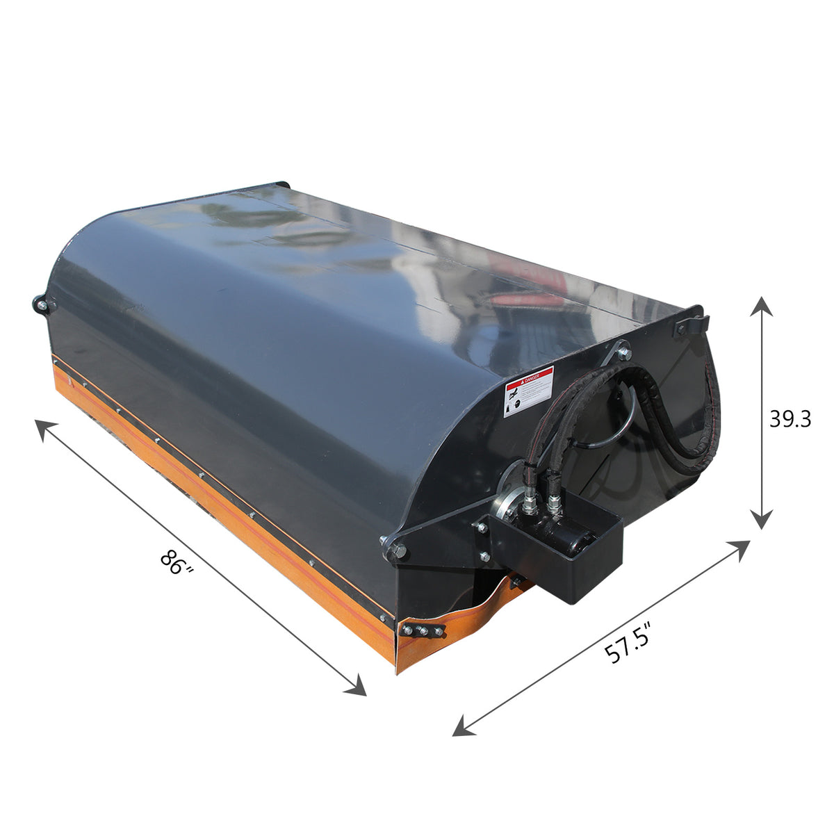 72 Inch Box Broom Sweeper for Skid Steer - Debris - Dust Cleaning Tool