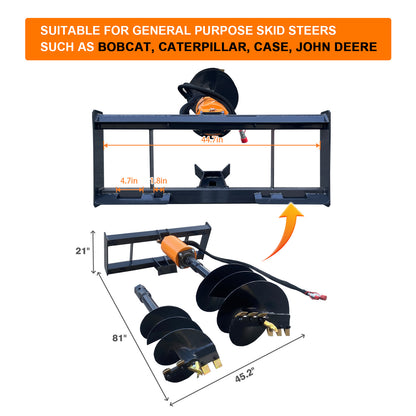 Hydraulic Auger Drive with Bit Size