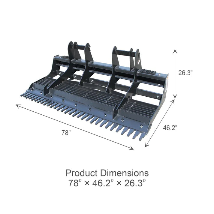 skid steer land leveler size