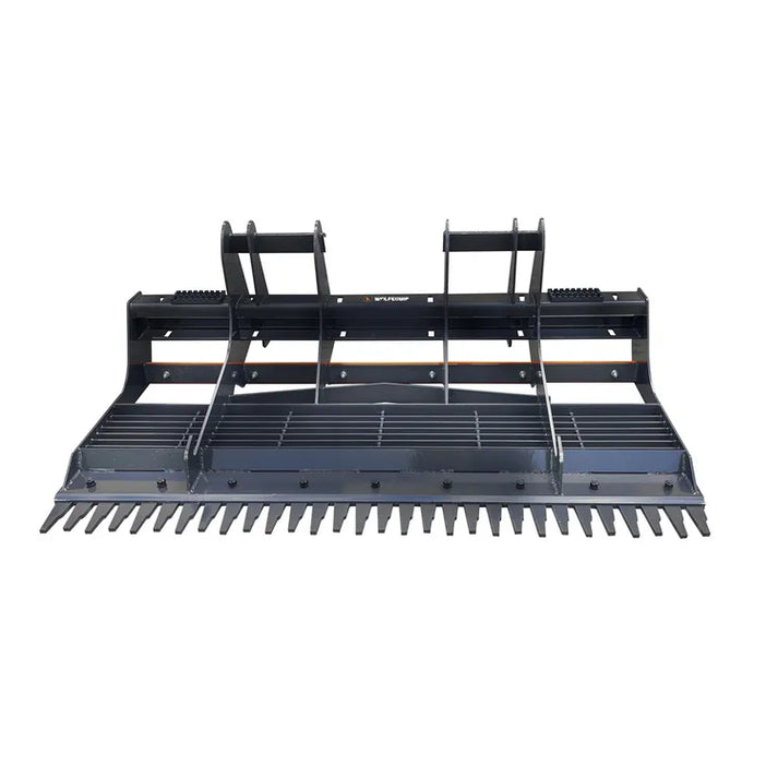 skid steer land leveler frontal view