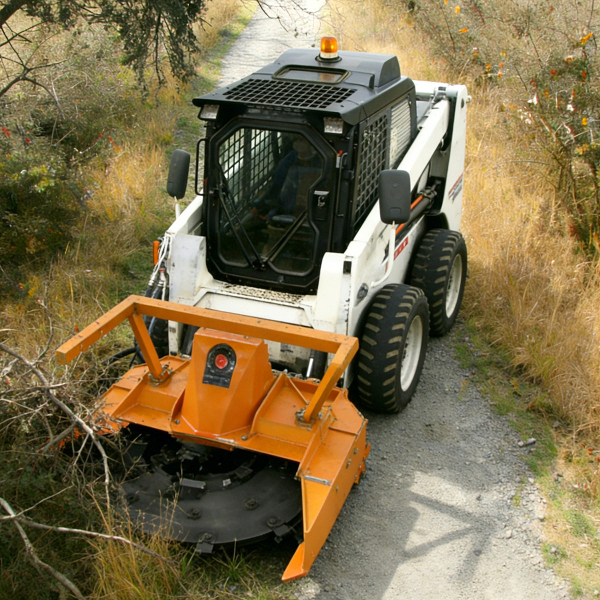 skid steer disc mulcher cutter working drawing