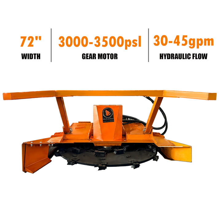 skid steer disc mulcher cutter frontal view