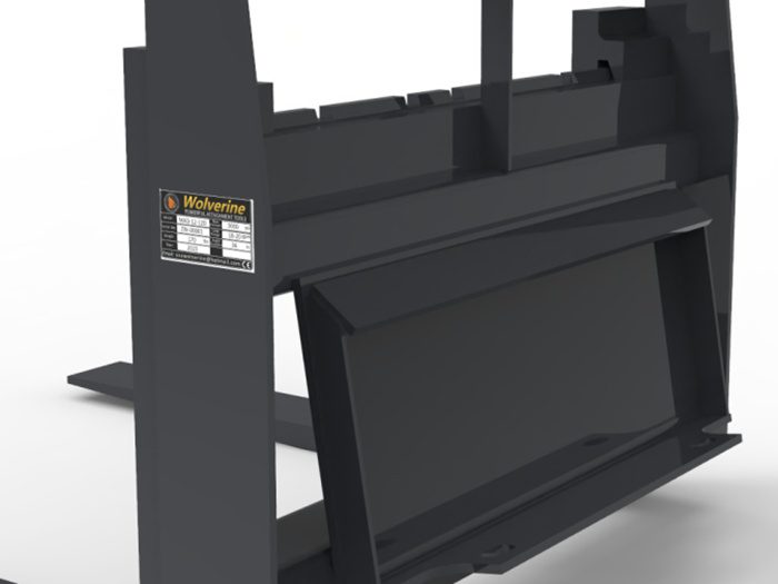 mini pallet fork back details