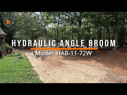 72 Inch Heavy Duty Hydraulic Angle Broom (660) for Skid Steer - Industrial Sweeping Tool
