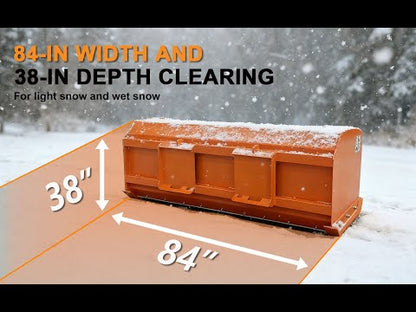 84 Inch Snow Pusher for Skid Steer - Snow Removal - Industrial Snow Pushing Tool